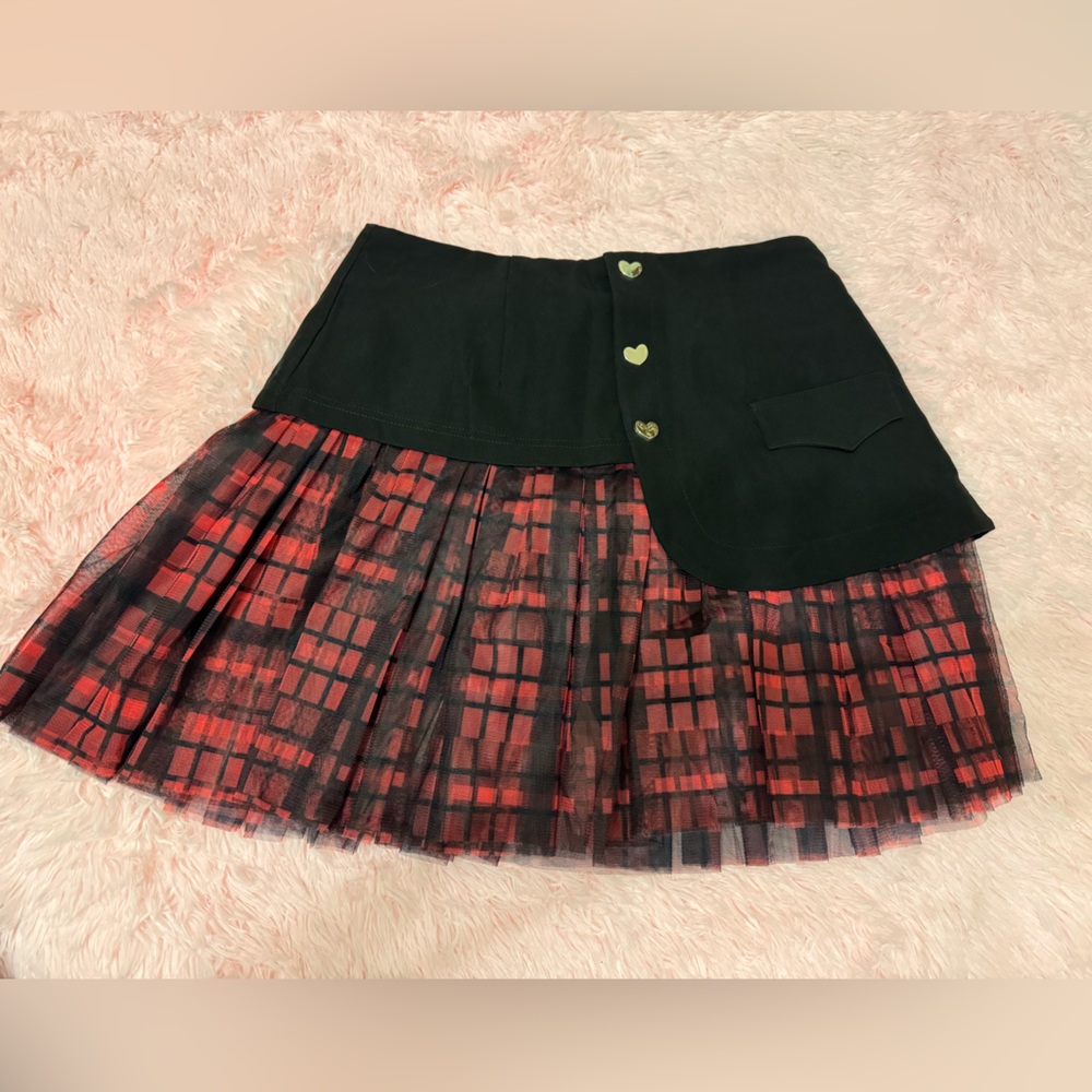 Punk Rave
Hell Girl Series Mesh Stitched Grid Skort